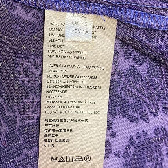 Free People Mini Dress Womens XS Mirror Mirror Black Combo Velvet burnout y2k - Picture 6 of 9